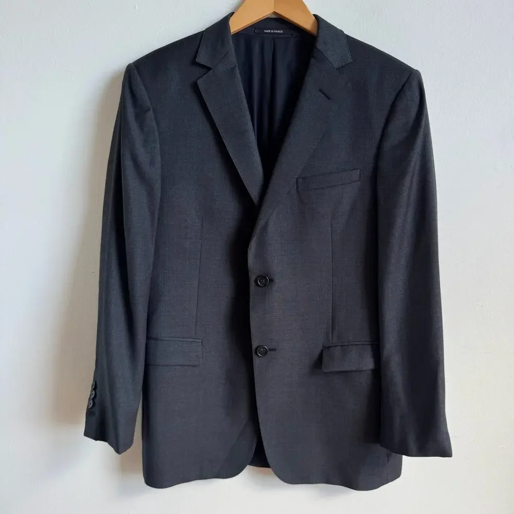 Z ZEGNA KILGORE TROUT Men's Charcoal Wool Blazer
